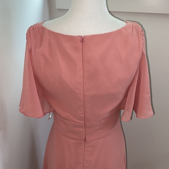 NWOT Social Bridesmaids 8188 Ruffle Sleeve V-neck - Picture 6 of 12